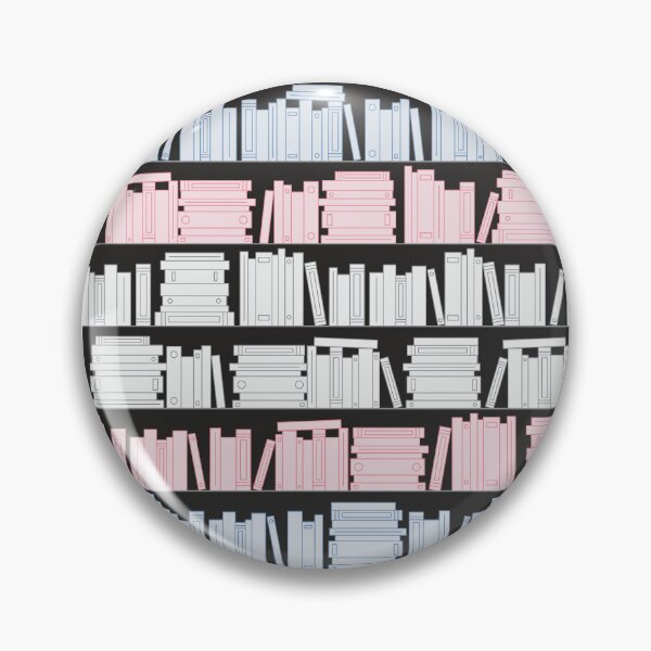 Item preview, Subtle Trans Pride Flag Pink White Blue Bookshelves Pattern Black Background designed and sold by winterpumpkin.