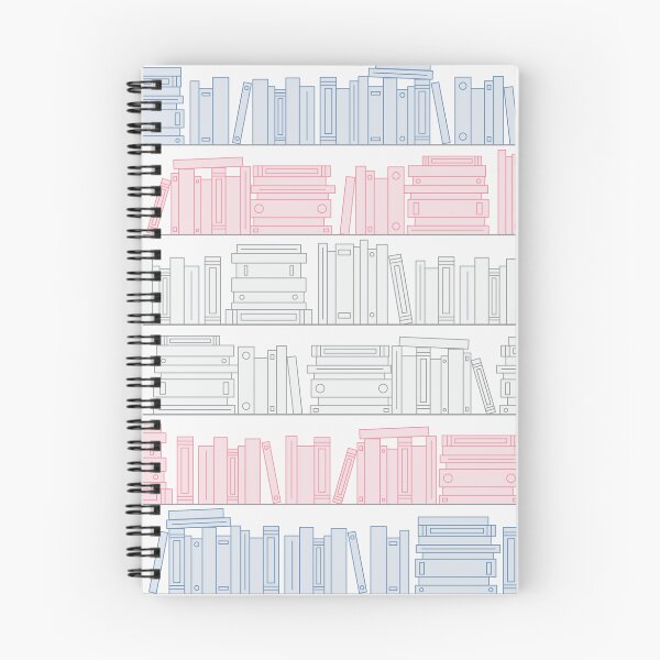 Item preview, Subtle Trans Pride Flag Pink White Blue Bookshelves Pattern White Background designed and sold by winterpumpkin.