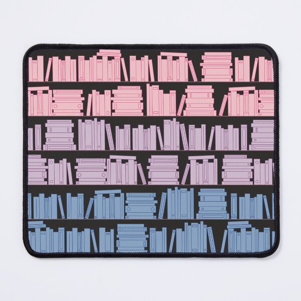 Item preview, Subtle Bi Pride Flag Pink Purple Blue Bookshelves Pattern Black Background designed and sold by winterpumpkin.