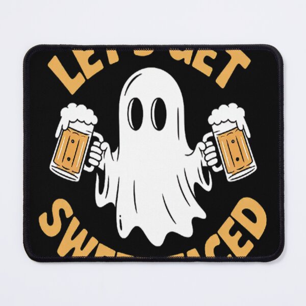 Item preview, Let's Get Sheet Faced Ghost Drinking Beer Halloween designed and sold by SignaturalGen.