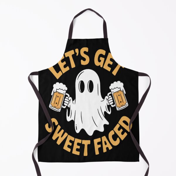 Item preview, Let's Get Sheet Faced Ghost Drinking Beer Halloween designed and sold by SignaturalGen.