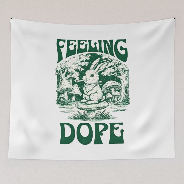 Item preview, Vintage Feeling Dope Rabbit Mushroom Psychedelic Design designed and sold by tarzbol.