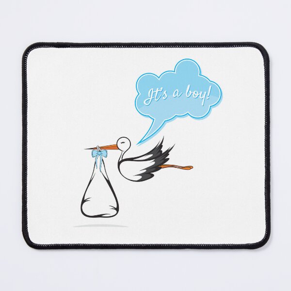 Item preview, It's a Boy! Cute Stork Baby Announcement – Newborn Boy Birth Celebration Design designed and sold by ArcticFoxStudio.