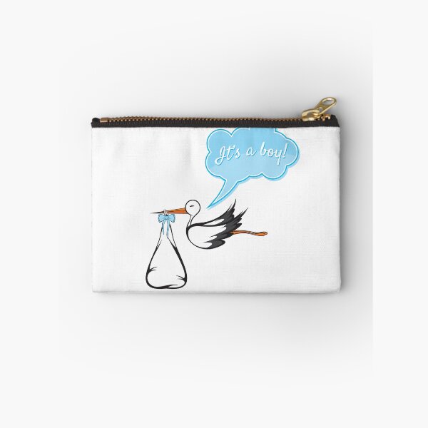 Item preview, It's a Boy! Cute Stork Baby Announcement – Newborn Boy Birth Celebration Design designed and sold by ArcticFoxStudio.