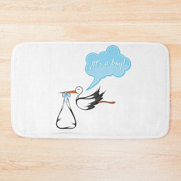 Item preview, It's a Boy! Cute Stork Baby Announcement – Newborn Boy Birth Celebration Design designed and sold by ArcticFoxStudio.