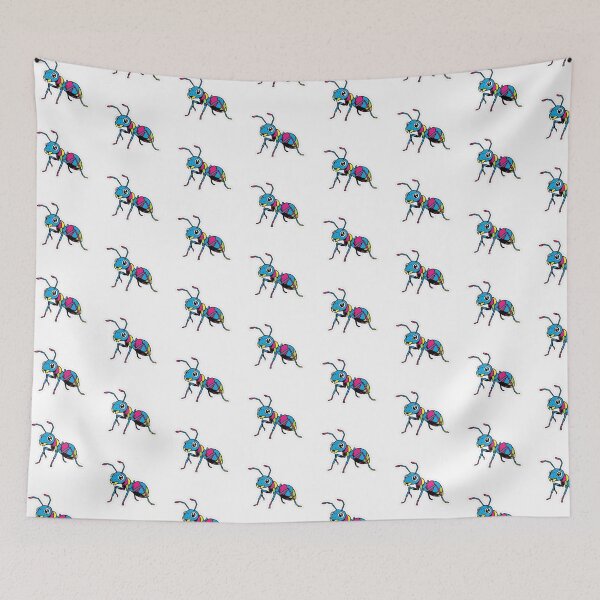 Item preview, Kawaii Blue Ant – Colorful Insect Sticker for Kids and Students designed and sold by bsbd-action.