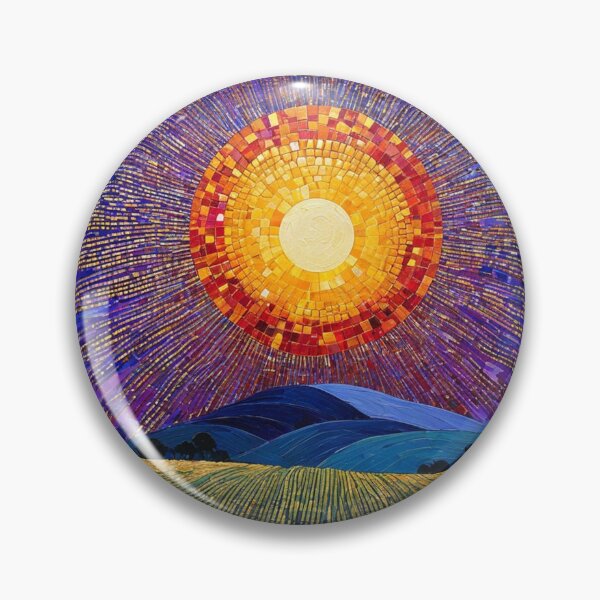 Item preview, Abstract Modern Art Original Oil Painting Sunrise over Hills designed and sold by KALEIDOSCOPE UK.