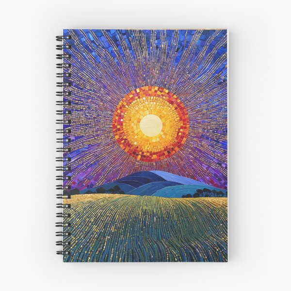 Item preview, Abstract Modern Art Original Oil Painting Sunrise over Hills designed and sold by KALEIDOSCOPE UK.