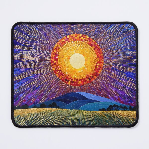 Item preview, Abstract Modern Art Original Oil Painting Sunrise over Hills designed and sold by KALEIDOSCOPE UK.