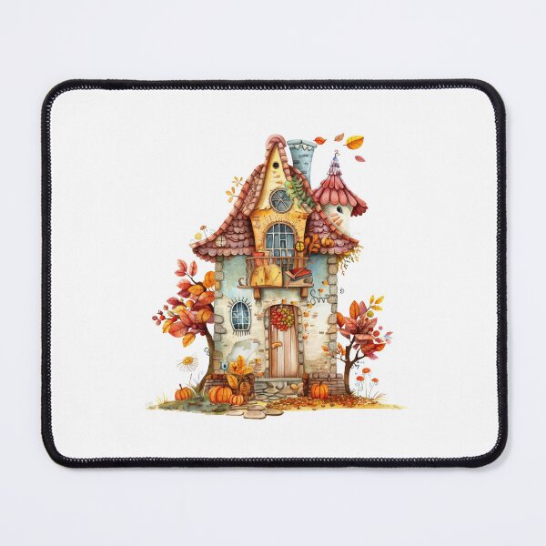 Item preview, Whimsical Autumn Cottage Pumpkin House Illustration designed and sold by Gallory Hive.