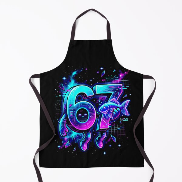 Item preview, Cyberpunk Number 67 Digital Art and Neon Aesthetic designed and sold by SplashTastic.