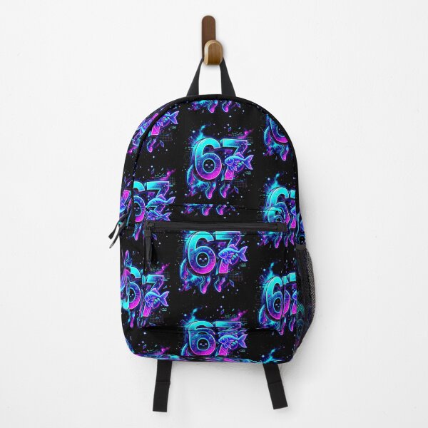 Item preview, Cyberpunk Number 67 Digital Art and Neon Aesthetic designed and sold by SplashTastic.