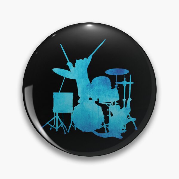 Item preview, Cats Playing Drums Grungy Blue designed and sold by Primroaddesigns.