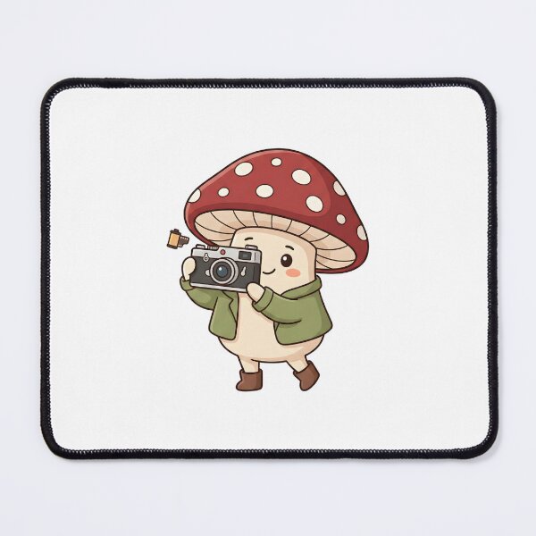 Item preview, Whimsical Mushroom Taking a Nature Photograph designed and sold by Kvarny.