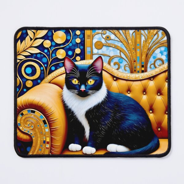 Item preview, Klimt Cat on Ornate Sofa designed and sold by Vicky Brago-Mitchell®.