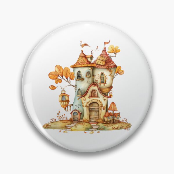 Item preview, Whimsical Fairytale Cottage Autumn Illustration designed and sold by Gallory Hive.