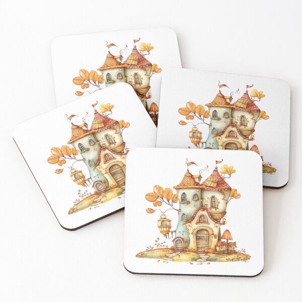 Item preview, Whimsical Fairytale Cottage Autumn Illustration designed and sold by Gallory Hive.