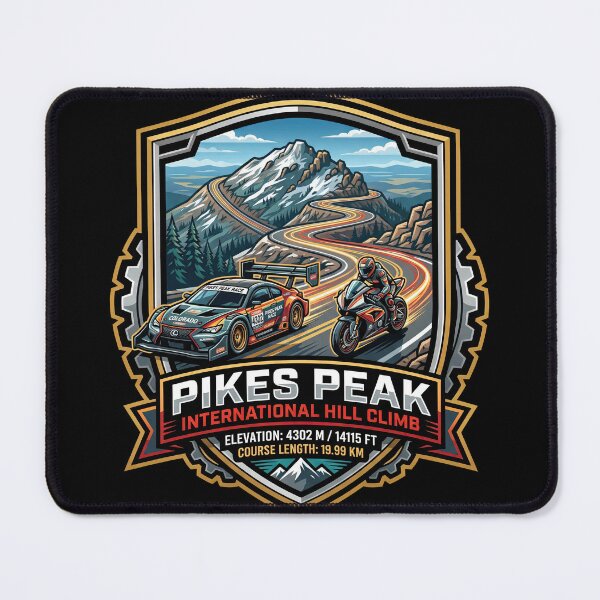 Item preview, Pikes Peak International Hill Climb Tribute Illustration designed and sold by enzoade.