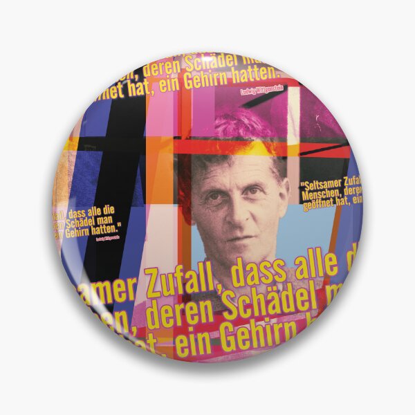 Item preview, Ludwig Wittgenstein: Aesthetic collage with brain quote for philosophers designed and sold by Mauswohn.