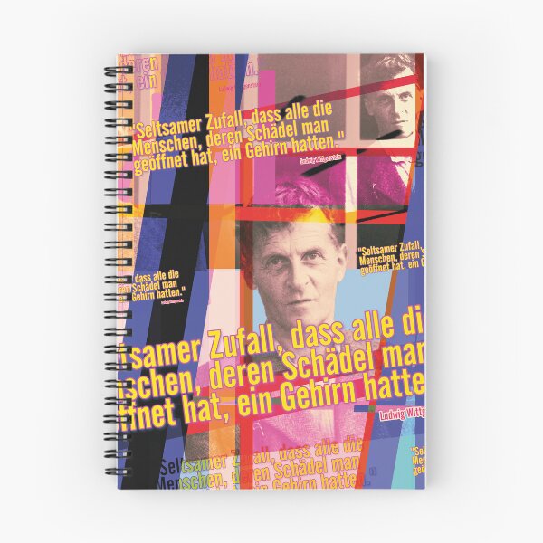 Item preview, Ludwig Wittgenstein: Aesthetic collage with brain quote for philosophers designed and sold by Mauswohn.
