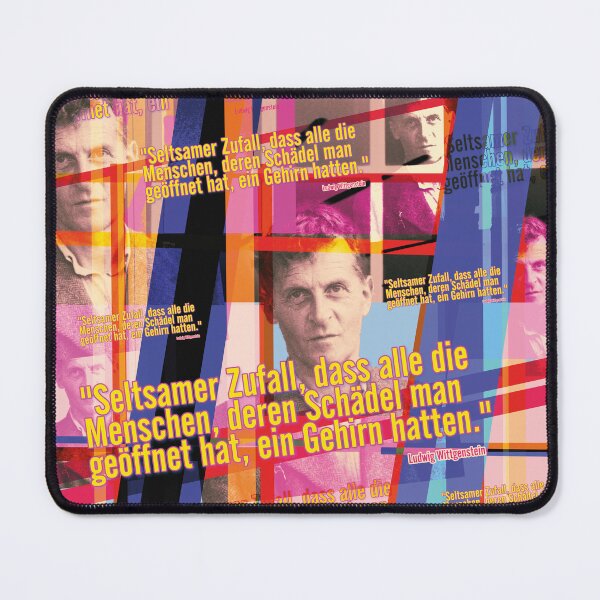 Item preview, Ludwig Wittgenstein: Aesthetic collage with brain quote for philosophers designed and sold by Mauswohn.