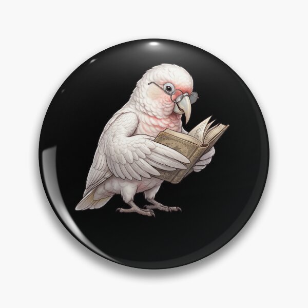 Aperçu de l'œuvre Perruches Corella à long bec amusantes lisant un livre, passionnées d'oiseaux créée et vendue par TerryConnells.