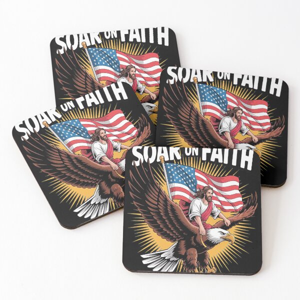 Item preview, Soar On Faith Ride With Divine Strength Jesus Inspiration designed and sold by StuffNestie.