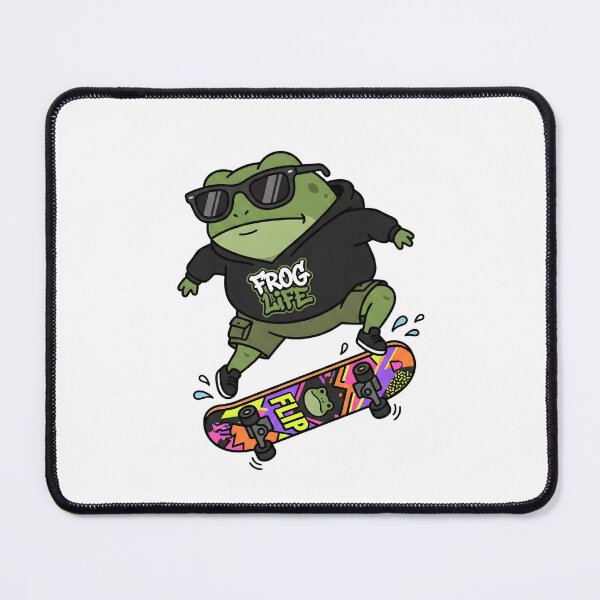 Item preview, Cool Chubby Frog Skateboard Kickflip Graphic designed and sold by Kvarny.