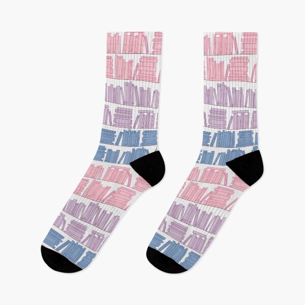Item preview, Subtle Bi Pride Flag Pink Purple Blue Bookshelves Pattern White Background designed and sold by winterpumpkin.