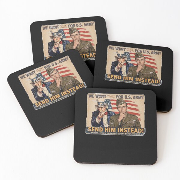Item preview, We Want You For U.S Army Send Him Instead Uncle Sam Barron USA Flag designed and sold by RDGNR.