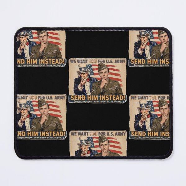 Item preview, We Want You For U.S Army Send Him Instead Uncle Sam Barron USA Flag designed and sold by RDGNR.