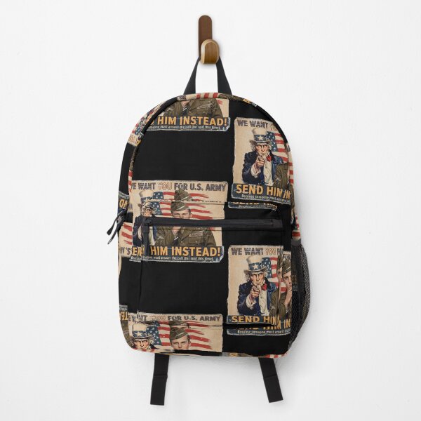 Item preview, We Want You For U.S Army Send Him Instead Uncle Sam Barron USA Flag designed and sold by RDGNR.