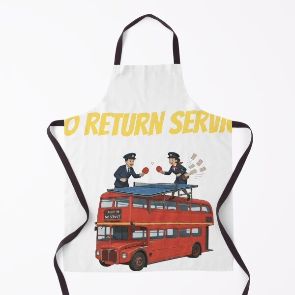 Item preview, Funny No Return Service Table Tennis T-Shirt - London Bus Ping Pong Pun designed and sold by OhMyPingCo.