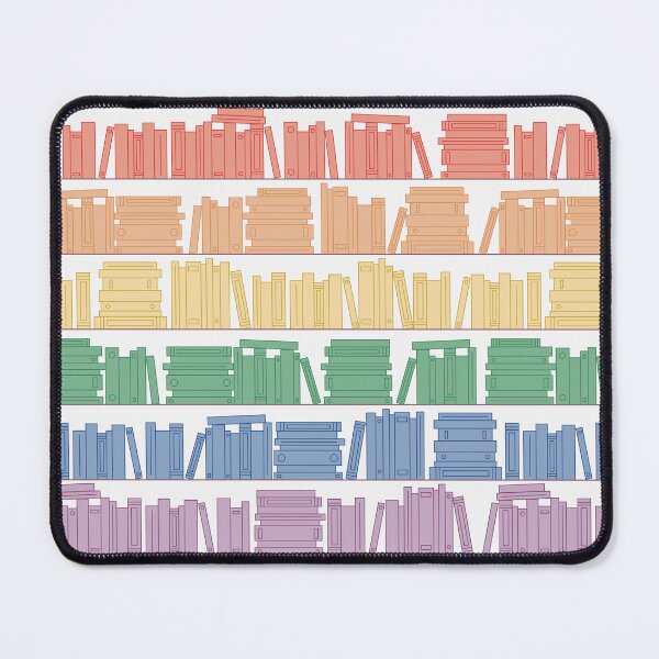 Item preview, Subtle Pride Flag Rainbow Bookshelves Pattern White Background designed and sold by winterpumpkin.