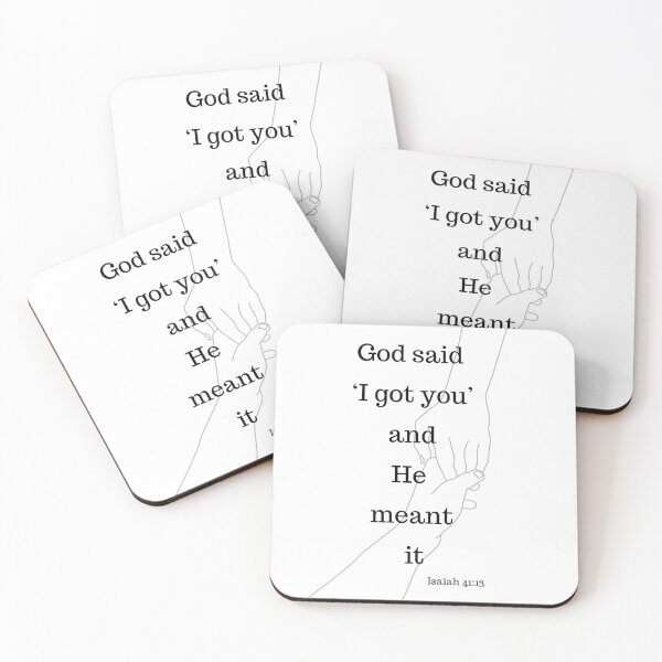 Item preview, God Said I Got You Christian Bible Verse Isaiah 41:13 Faith Shirt designed and sold by Palm Leaf Nation.