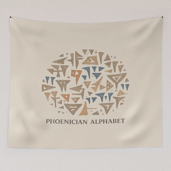 Item preview, Phoenician Alphabet Ancient Writing Art designed and sold by Retr0Tshirts.