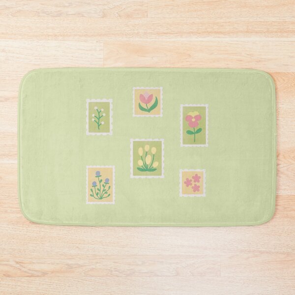 Item preview, Cute Green and Yellow Flowers and Leaves Floral Postage Stamp Pack designed and sold by winterpumpkin.