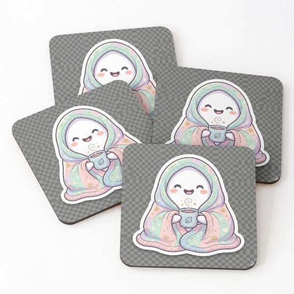 Item preview, Cozy Ghost Hot Cocoa | Pastel Spooky Kawaii Aesthetic Sticker designed and sold by R & K Fashions.