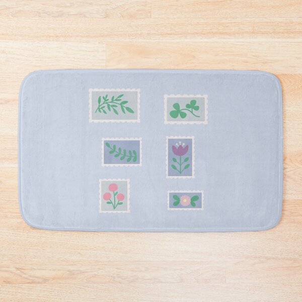 Item preview, Cute Blue Flowers and Leaves Floral Postage Stamp Pack designed and sold by winterpumpkin.