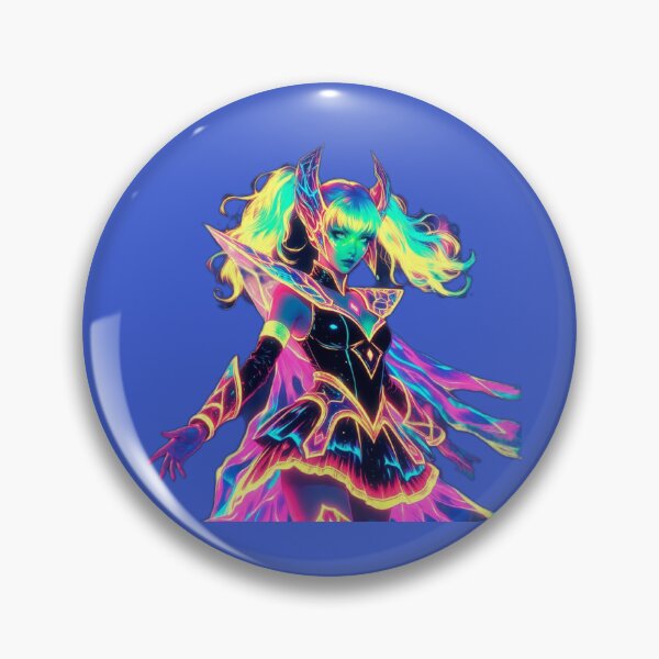 Item preview, Cyberpunk Neon Demon Queen – Rainbow Horns & Toxic Glow Armor designed and sold by RadaQueen.