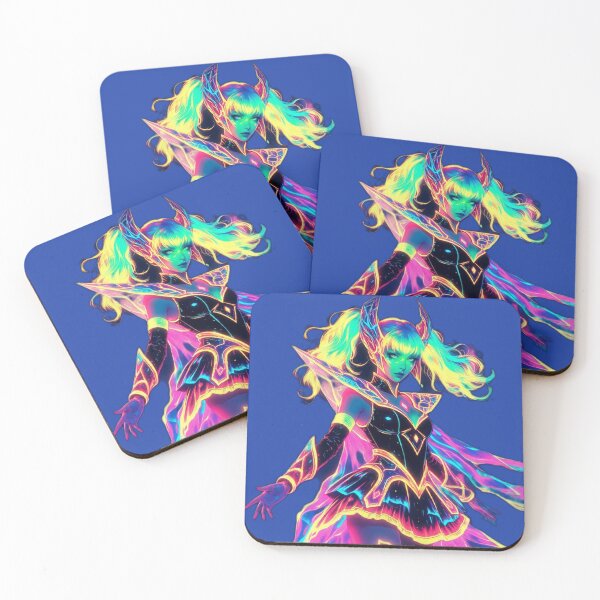 Item preview, Cyberpunk Neon Demon Queen – Rainbow Horns & Toxic Glow Armor designed and sold by RadaQueen.