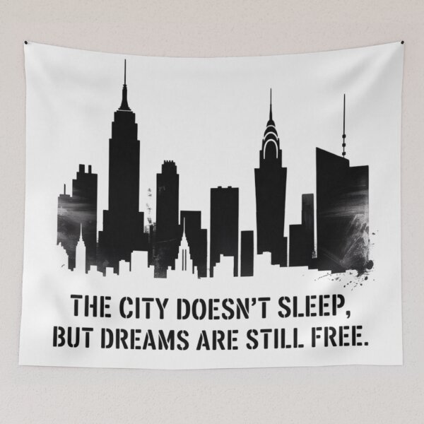 Item preview, New York - The city doesn't sleep, but dreams are still free designed and sold by 123ks.