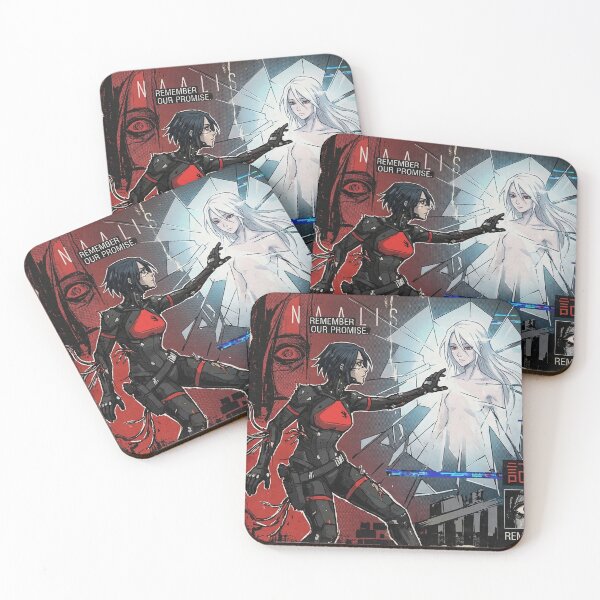 Item preview, Signalis Elster Ariane Red Eyes Pale Hair Cosmic Desk Mat Design designed and sold by Senpaiwaves.
