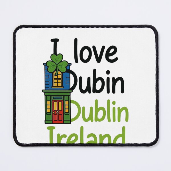 Item preview, I Love Dublin Ireland Shirt – Irish Shamrock Dublin House Design – St Patrick’s Day Ireland Travel Gift – Dublin Lover T-Shirt & Sticker designed and sold by Sushikidsntoddlers.