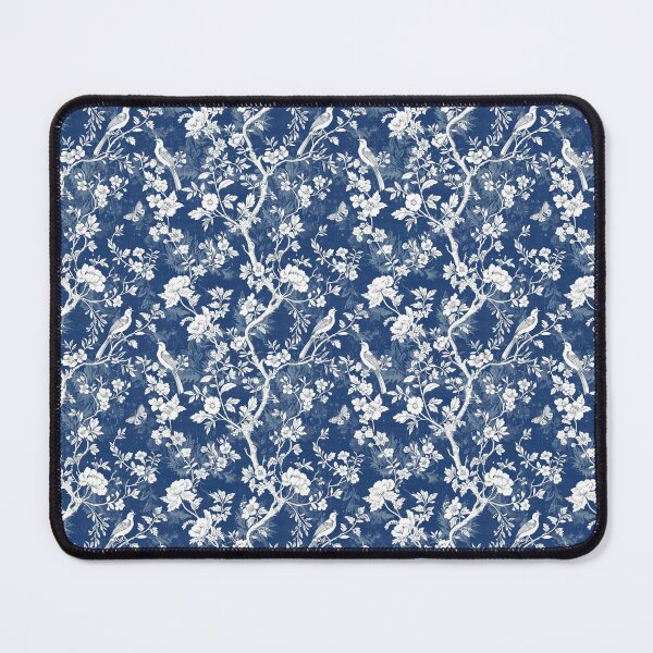 Item preview, Vintage Blue Floral Bird Pattern designed and sold by LouieVanille.