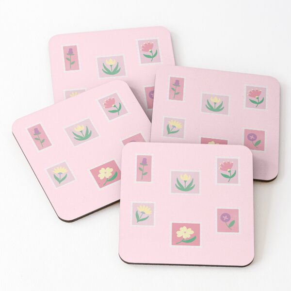 Item preview, Cute Pink Flowers Floral Postage Stamp Pack designed and sold by winterpumpkin.