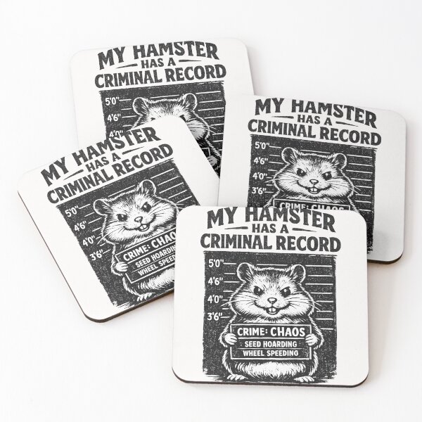 Item preview, My Hamster Has A Criminal Record Hamster Owner Pet Humor Gift designed and sold by Pawsome Quotes.