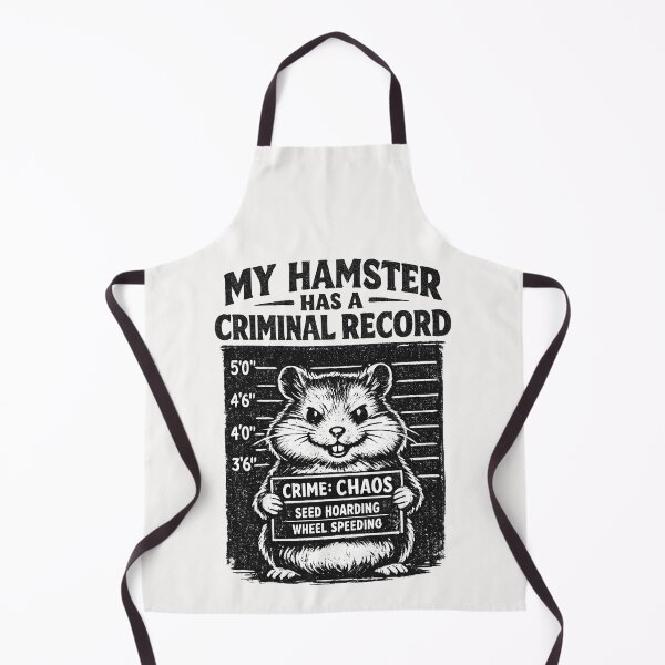 Item preview, My Hamster Has A Criminal Record Hamster Owner Pet Humor Gift designed and sold by Pawsome Quotes.