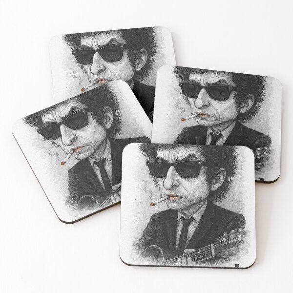 Artikelvorschau, Bob Dylan Karikatur – Illustration einer Legende der Folkmusik entworfen und verkauft von LuluLeb.