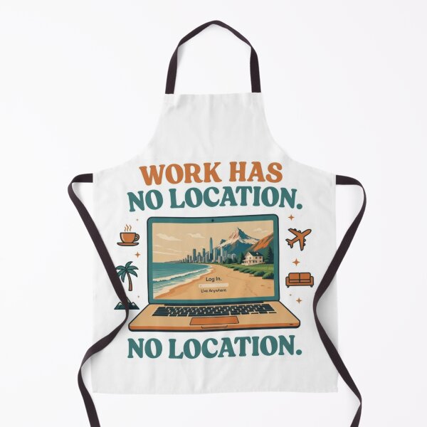 Item preview, Work Has No Location Digital Nomad Laptop Sticker designed and sold by ZYNORAworld.
